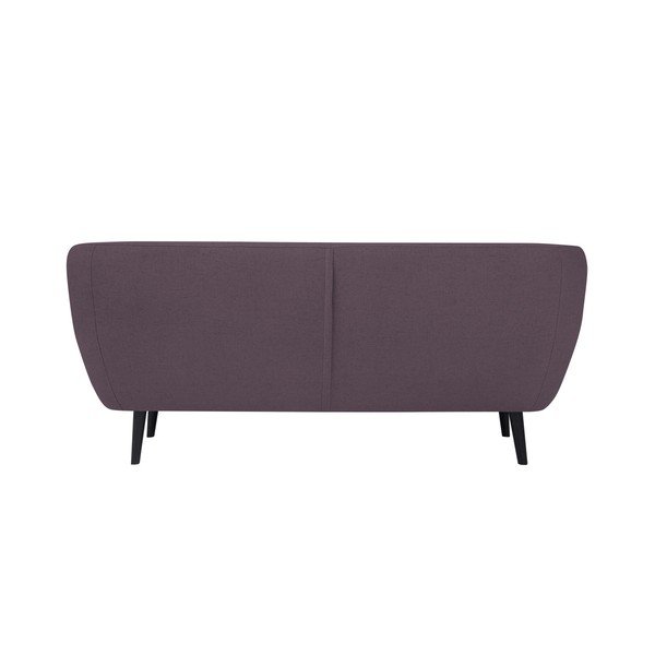 Fialová dvoumístná pohovka s hnědými nohami Mazzini Sofas Piemont-image-1