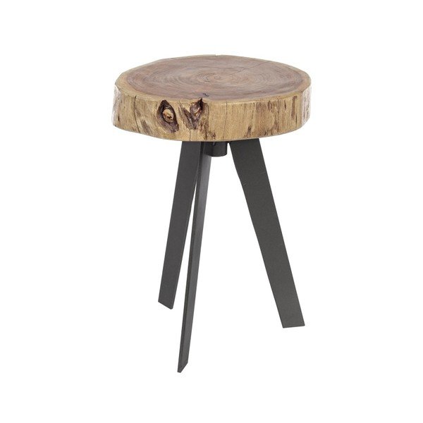 Odkládací stolek z akáciového dřeva Bizzotto Aron, Ø 32 cm-image-4