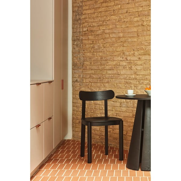 Kulatý jídelní stůl s deskou v dekoru jasanového dřeva ø 65 cm Cep – Teulat-image-3