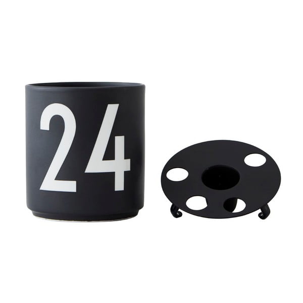 Černý porcelánový svícen Design Letters-image-2