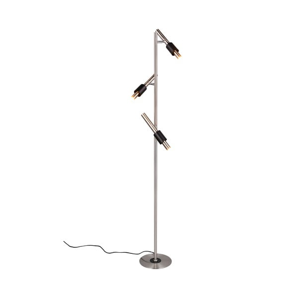 Černá/ve stříbrné barvě LED stojací lampa (výška 150 cm) Ikaris – Trio Select