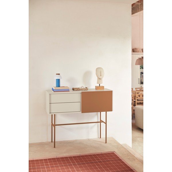 Konzolový stolek v béžovo-cihlové barvě 35x110 cm Nube – Teulat-image-1