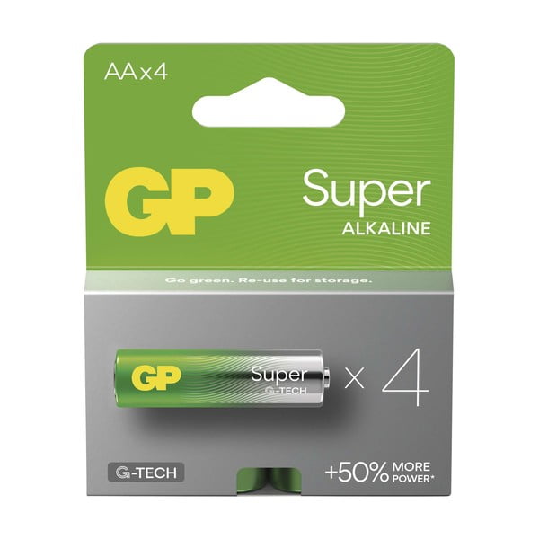 Alkalické baterie AA 4 ks Super – EMOS