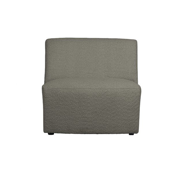 Khaki modul pohovky z textilie bouclé (středový díl) Coco  – WOOOD-image-1