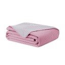 Růžový/světle šedý prošívaný přehoz z mikrovlákna 240x260 cm Softa – Restilo