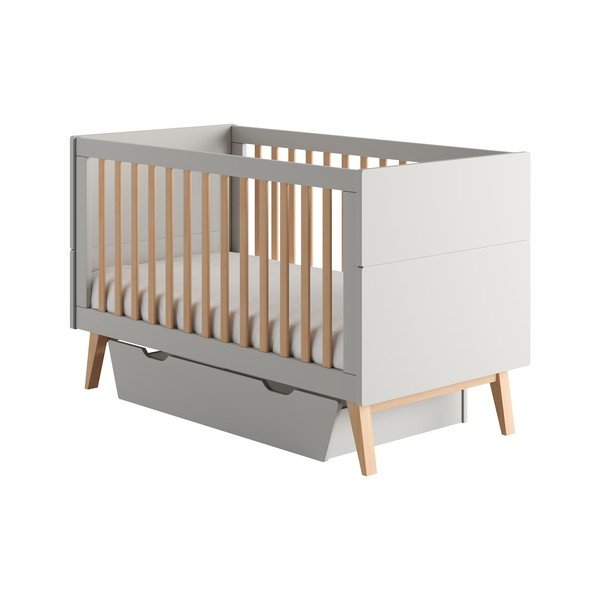 Šedá postýlka 70x140 cm Swing – Pinio-image-2