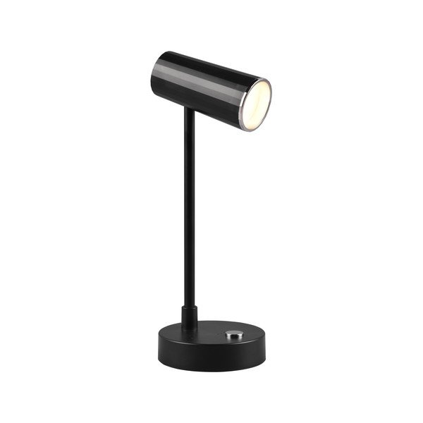 Leskle černá LED stmívatelná stolní lampa (výška 28 cm) Lenny – Trio-image-1