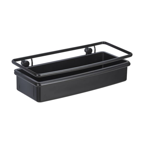 Černá sprchová police Wenko Molinella, 30 x 9 cm-image-2