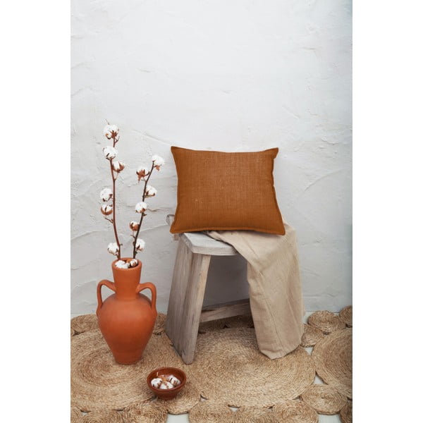 Oranžový polštář Really Nice Things Terracota, 45 x 45 cm-image-1