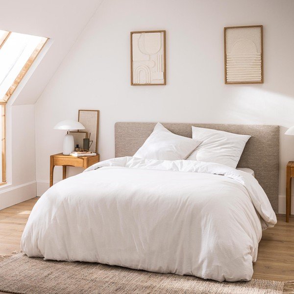 Bílé 3dílné bavlněné povlečení na dvoulůžko/prodloužené 240x220 cm Meline – douceur d'intérieur