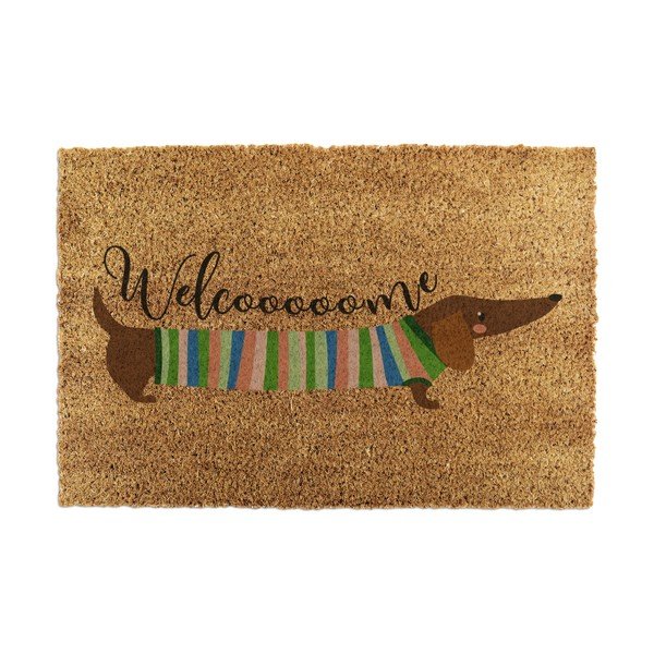 Rohožka z kokosového vlákna 40x60 cm Welcome Sausage Dog – Artsy Doormats