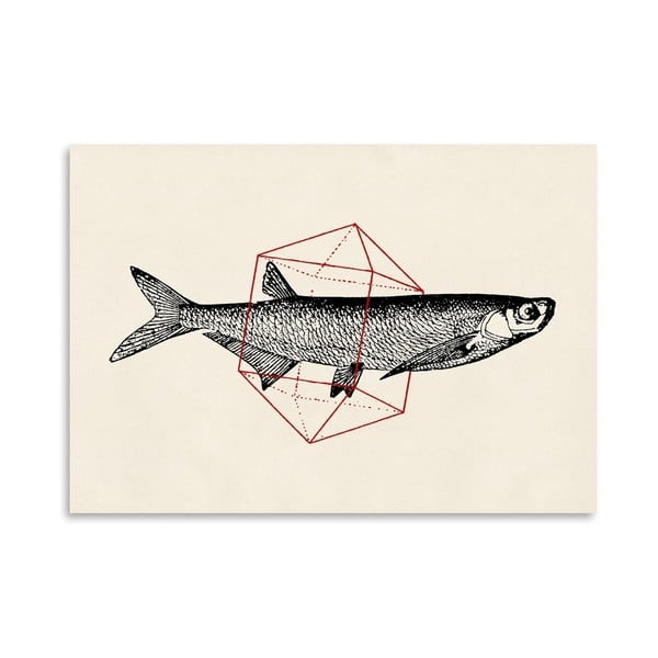 Plakát Fish In Geometrics 2 od Florenta Bodart, 30x42 cm