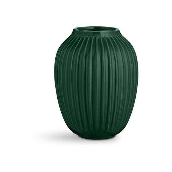 Zelená kameninová váza Kähler Design Hammershoi, výška 25 cm