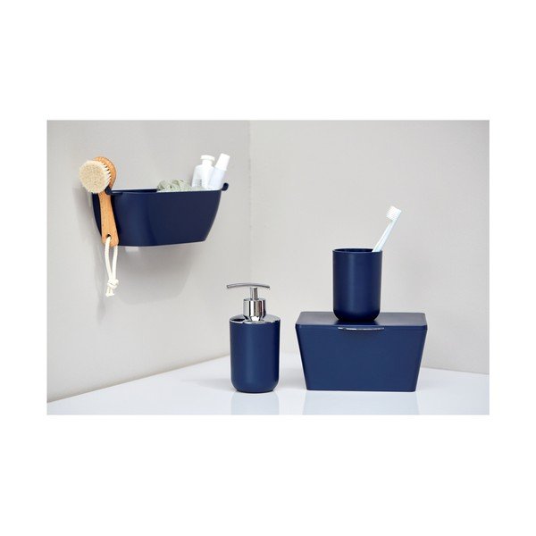 Tmavě modrý koupelnový box Wenko Brasil-image-2