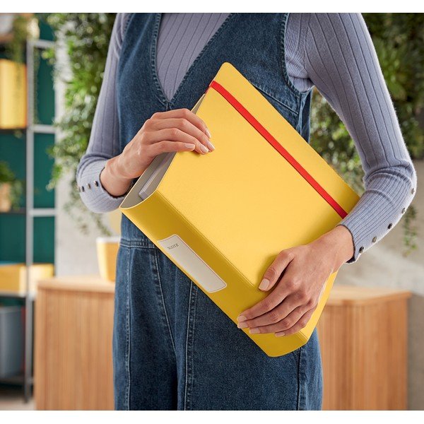 Žlutý pákový pořadač Leitz Cosy, A4-image-1