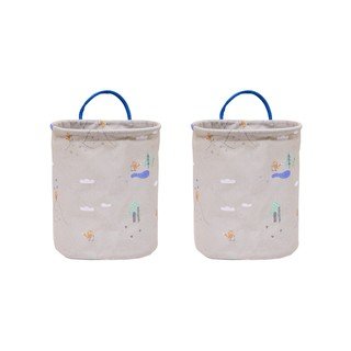 Béžové látkové dětské koše na hračky v sadě 2 ks ø 18x22 cm Foxy – OYOY Mini