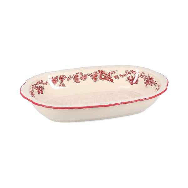 Vínový/slonovinový servírovací porcelánový talíř Cyril – S|P Collection