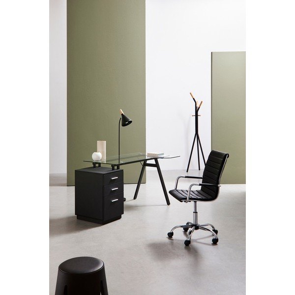 Černá kancelářská židle z imitace kůže Perth – Yes Everyday-image-1