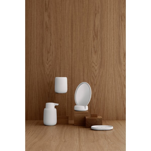 Bílý keramický kelímek na zubní kartáčky Blomus, objem 0,3 l-image-2