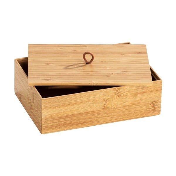 Bambusový box s víkem Wenko Terra, šířka 22 cm-image-2