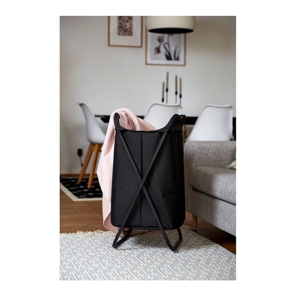 Černý skládací koš na prádlo Wenko Bin-image-1