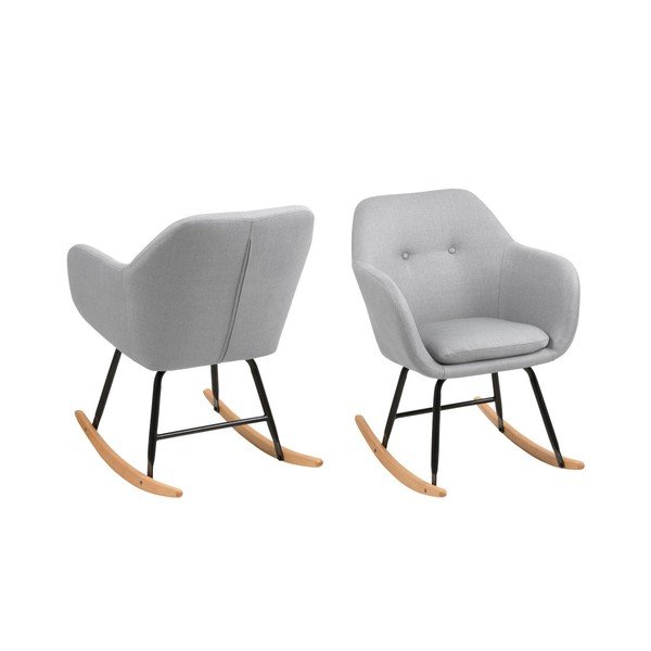 Světle šedé houpací křeslo Actona Emilia-image-2