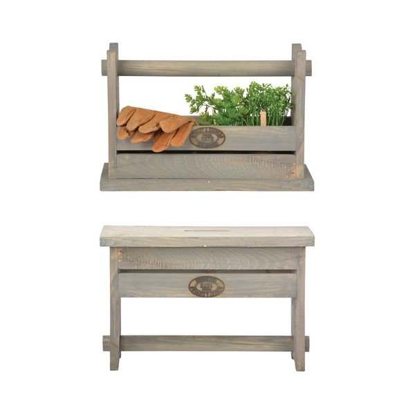 Stolička / bedna z borovicového dřeva na nářadí Esschert Design Trinity