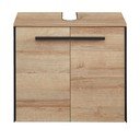 Závěsná skříňka pod umyvadlo v dekoru dubu v přírodní barvě 53x60 cm Quickset 395 – Pelipal