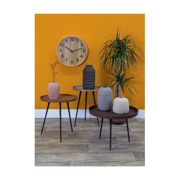 Světle hnědé nástěnné hodiny z lipového dřeva Karlsson Pure Medium, ø 40 cm-image-3