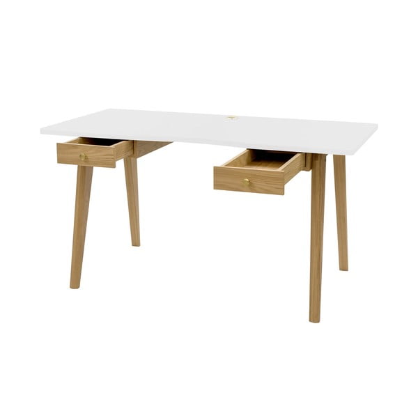 Pracovní stůl v dekoru dubu 70x140 cm Nice – Woodman-image-2