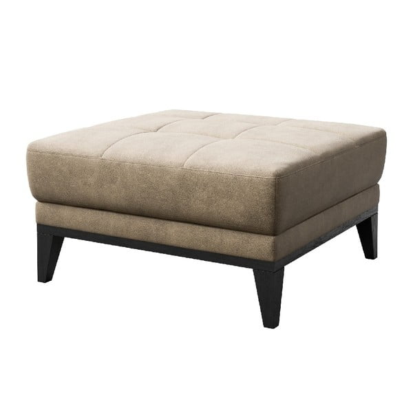 Béžová podnožka z imitace kůže MESONICA Musso Tufted