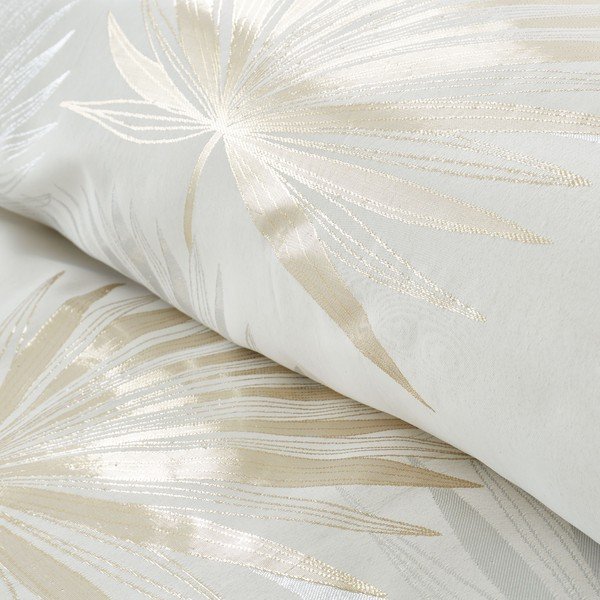 Krémové povlečení na dvoulůžko 200x200 cm Luxe Palm – Catherine Lansfield-image-3