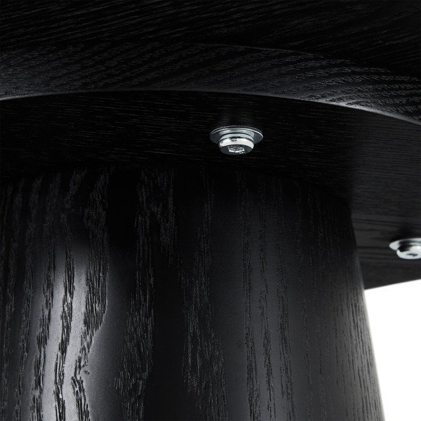 Černý konferenční stolek v dekoru dubu ø 45 cm Tango – Furnhouse-image-4