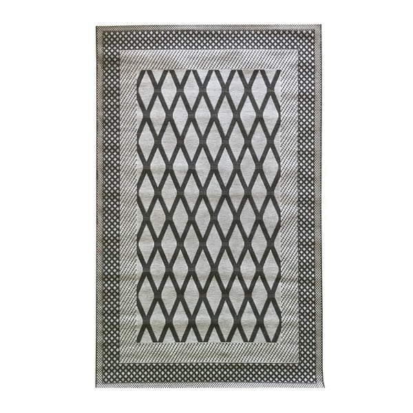 Šedý vysoce odolný koberec Floorita Net Grey, 194 x 290 cm