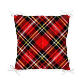 Podsedák na židli Minimalist Cushion Covers Flannel Red Black, 40 x 40 cm