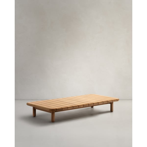 Zahradní odkládací stolek z teakového dřeva 70x140 cm Turqueta – Kave Home-image-3