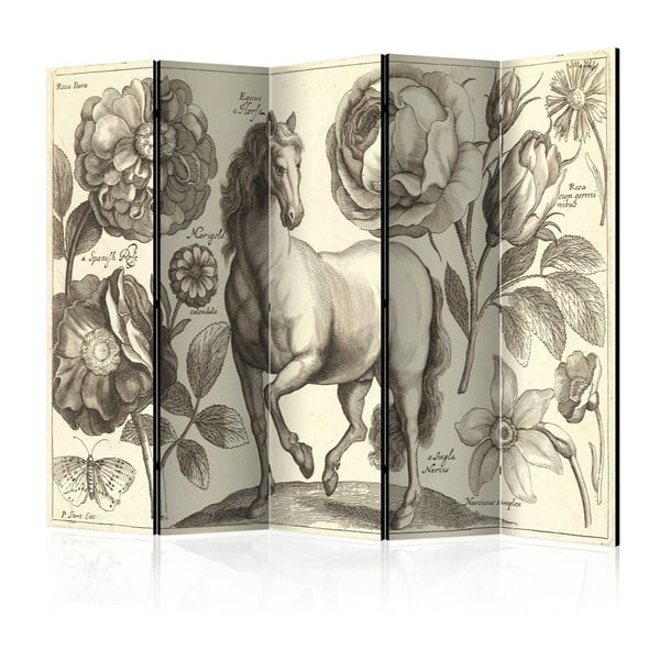 Paraván Artgeist Peony And Horse, 225 x 172 cm