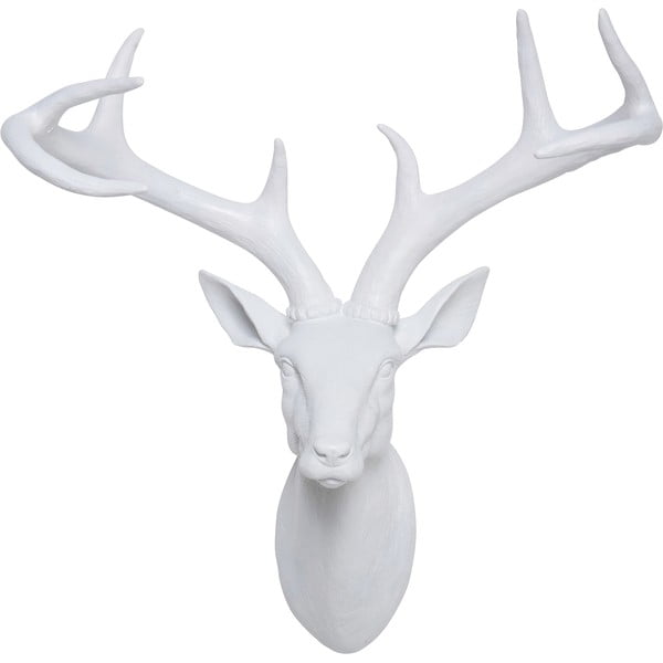 Bílá dekorativní busta ve tvaru jelena Kare Design Deer, 40 x 45 cm-image-1
