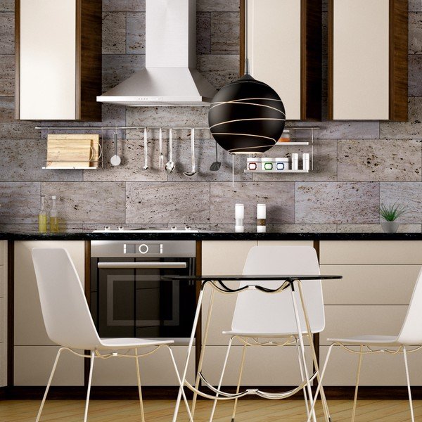 Černé kulaté závěsné svítidlo LAMKUR Lines-image-1