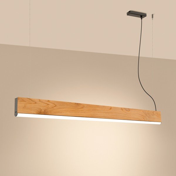 LED závěsné svítidlo z masivního dřeva v přírodní barvě LYKKE – Thoro-image-1
