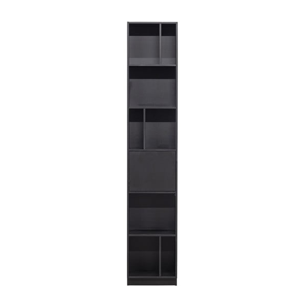 Černá modulární knihovna z borovicového dřeva 40x210 cm Finca – WOOOD