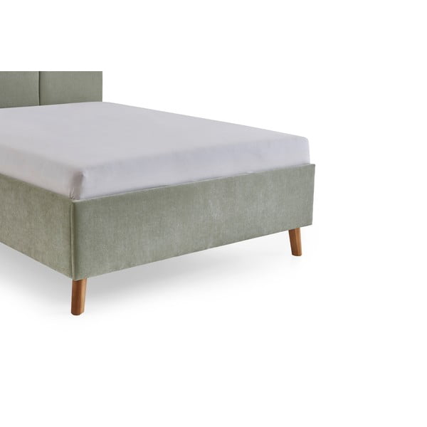 Světle zelená čalouněná dvoulůžková postel s roštem 140x200 cm Piano – Meise Möbel-image-3