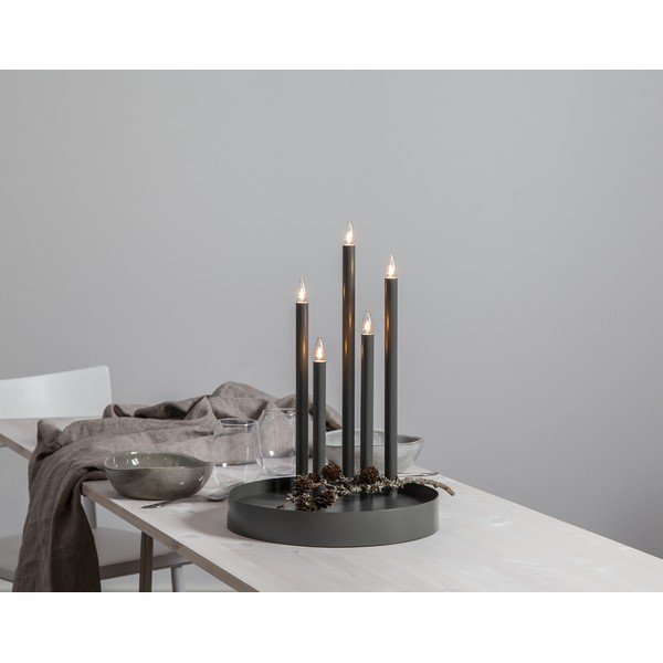 Černá světelná dekorace ø 32 cm Deco – Star Trading-image-3