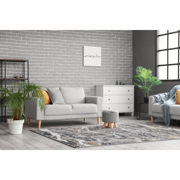 Tmavě šedý koberec 133x190 cm Soft – FD-image-1