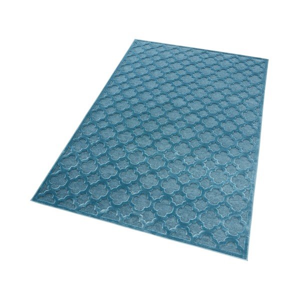Modrý koberec z viskózy Mint Rugs Bryon, 80 x 125 cm-image-3