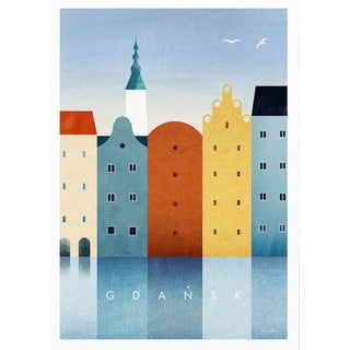 Plakát 50x70 cm Gdansk – Travelposter