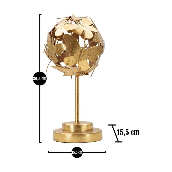 Kovová soška ve zlatém dekoru Mauro Ferretti Butterfly-image-2