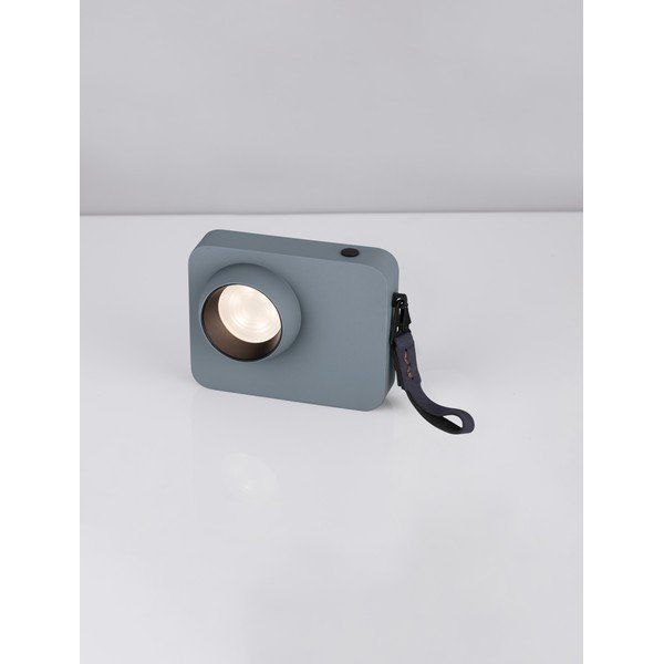 Šedomodrá kovová LED stmívatelná stolní lampa (výška 11 cm) Kedros – Nova Luce-image-3