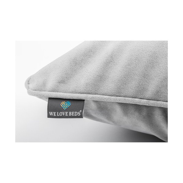 Šedý povlak na polštář WeLoveBeds Silver, 40 x 60 cm-image-2