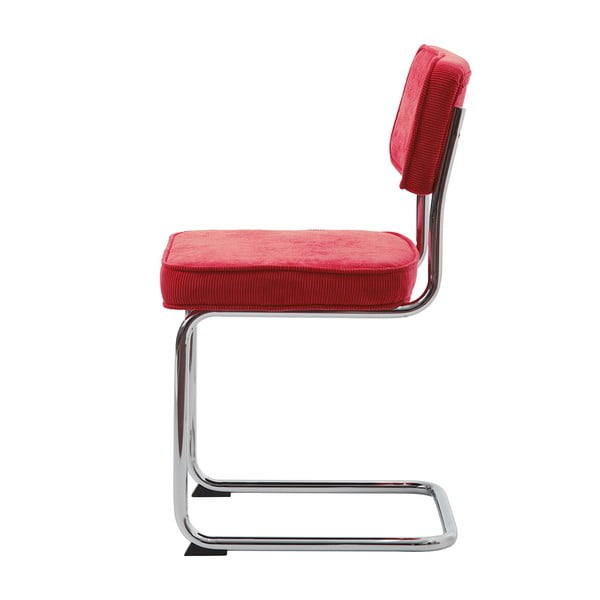 Červená manšestrová jídelní židle Rupert – Unique Furniture-image-4